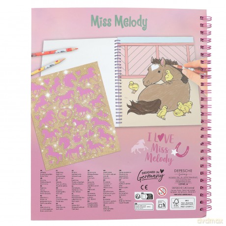 Miss Melody - Colouring Book With Sequins (413745)