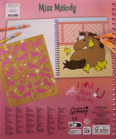 Miss Melody - Colouring Book With Sequins (413745)