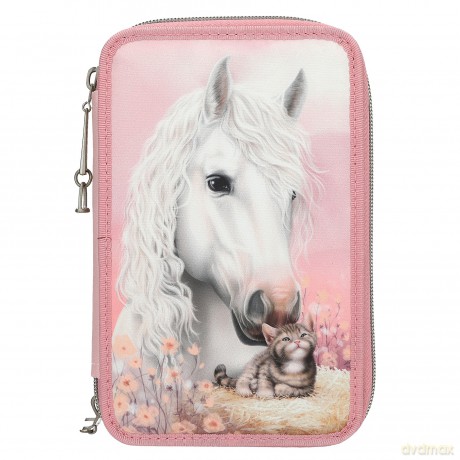 Miss Melody - Triple Pencil Case TRUE FRIENDS - Rose
