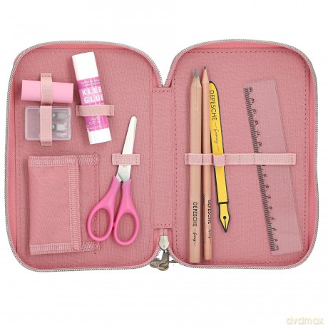 Miss Melody - Triple Pencil Case TRUE FRIENDS - Rose