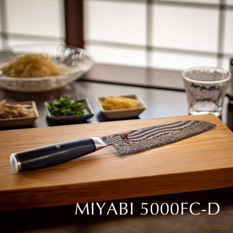 Miyabi - 5000 FC-D, Santoku, fine edge - Sort - 18 cm