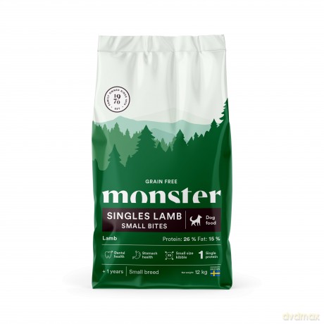 Monster Pet Food - Dog Grain Free Singles Lamb Small Bites - 12 kg