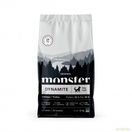 Monster Pet Food - Dog Original Dynamite Chicken/Turkey - 12 kg