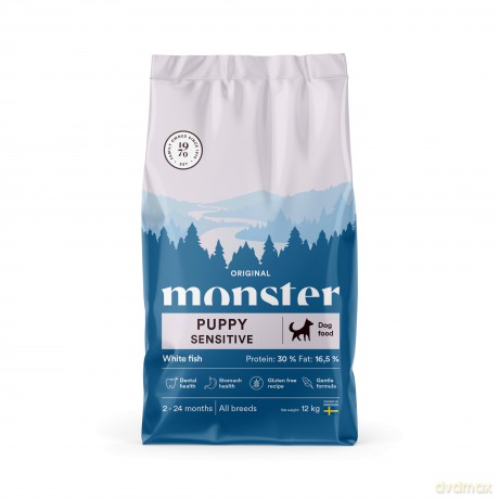 Monster Pet Food - Dog Original Puppy Sensitive White Fish - 12 kg