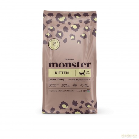 Monster Pet Food - Monster Cat Original Kitten - Chicken/Turkey - 6 kg - best before 1/1 2026