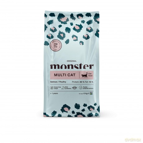 Monster Pet Food - Monster Cat Original Multicat - Salmon/Poultry - 6 kg