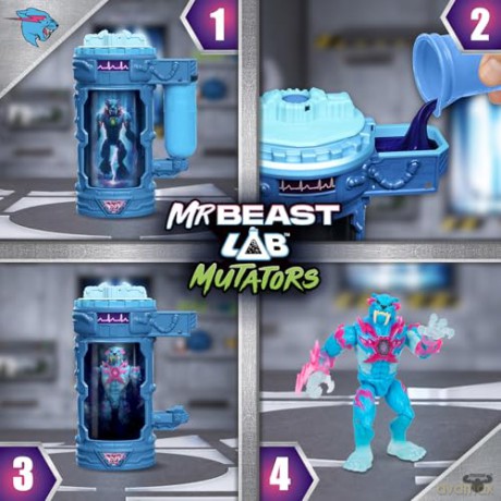 Mr. Beast Lab - Mutators, Mutation Chamber Lightning Panther (20425) [FIGURKA]