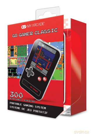 MY ARCADE, GO GAMER CLASSIC (300 GAMES IN 1), BLACK, GRAY, RED