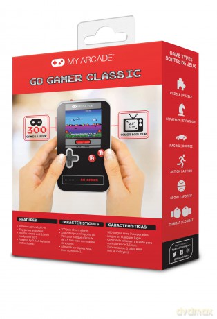 MY ARCADE, GO GAMER CLASSIC (300 GAMES IN 1), BLACK, GRAY, RED