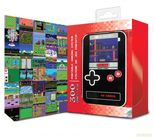 MY ARCADE, GO GAMER CLASSIC (300 GAMES IN 1), BLACK, GRAY, RED