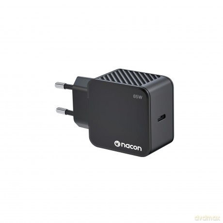 Nacon - 65W AC-adapter til Nintendo Switch II - 65W Ladeeffekt - Aftageligt 1,5 m USB-C Kabel (Sort)
