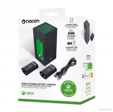 Ładowarka + 2x akumulatory do Xbox Nacon Xbox Dual Charger Box Official License/Black