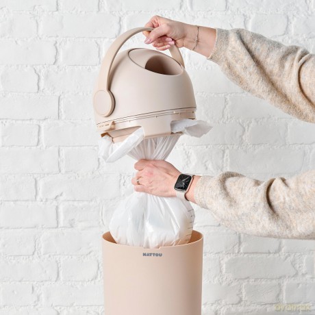 Nattou - Dropy Diaper Pail - Beige