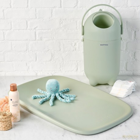 Nattou - Dropy Diaper Pail - Sage Green