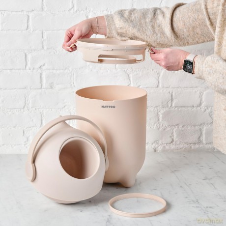 Nattou - Dropy Diaper Pail - Taupe
