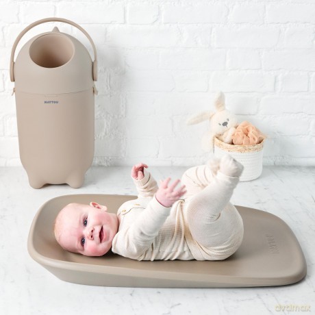 Nattou - Dropy Diaper Pail - Taupe