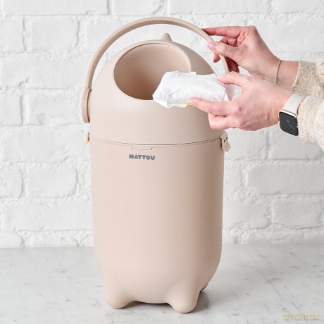 Nattou - Dropy Diaper Pail - Taupe
