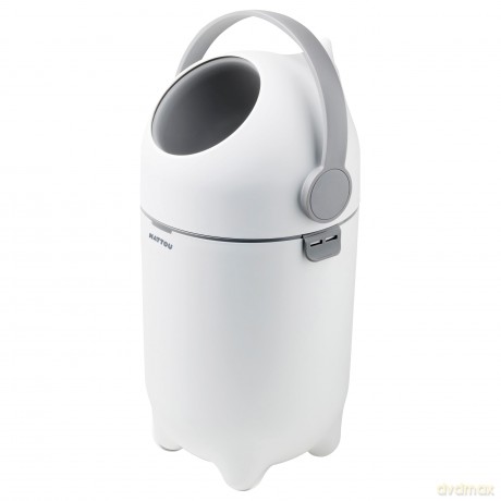 Nattou - Dropy Diaper Pail - White - Compact