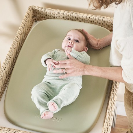 Nattou - Softy Changing Bed - Sage Green