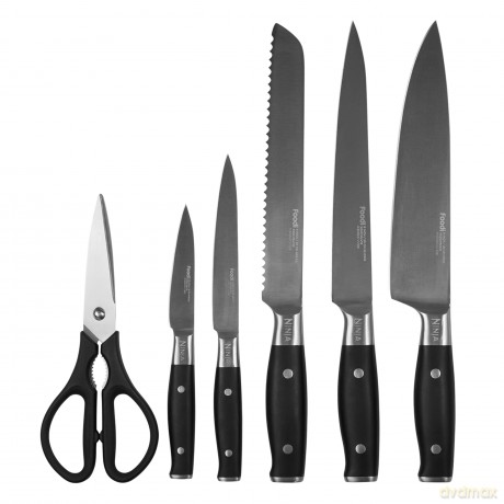 Ninja - Knife Block Set With Intergrated Sharpener - 6 pcs