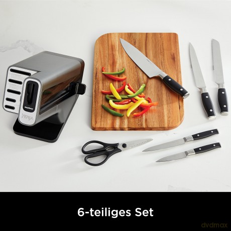 Ninja - Knife Block Set With Intergrated Sharpener - 6 pcs