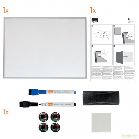 Nobo - Magnetic Whiteboard with Aluminium Frame 58.5x43cm