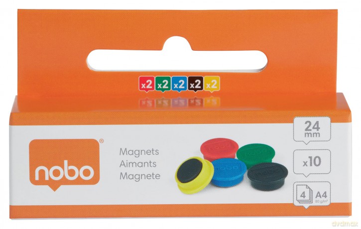 Nobo - Magnets 24mm 10 Pieces