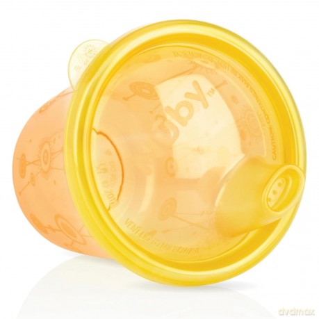 Nuby - 6P Cup Set With Free Flow Spout - Brightly Colored - 210ml + 9 m