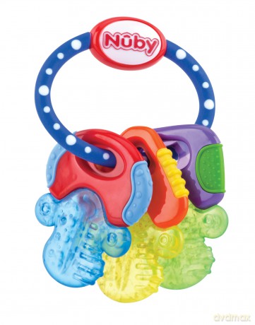Nuby - Teether IcyBite Keys - 3m+Blue/Yellow/Green (708013)
