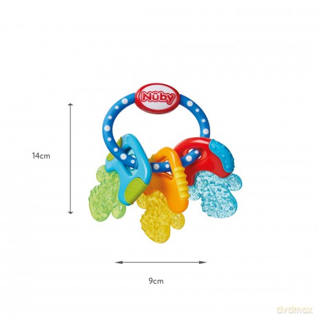 Nuby - Teether IcyBite Keys - 3m+Blue/Yellow/Green (708013)