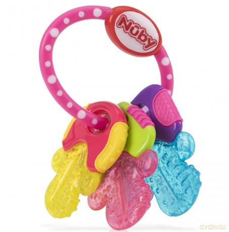 Nuby - Teether IcyBite Keys - 3m+Pink/Blue/Yellow (708011)