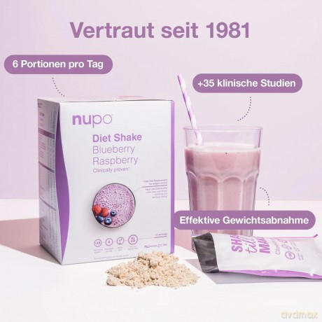 Nupo - Diet Shake Blueberry Raspberry 12 Servings