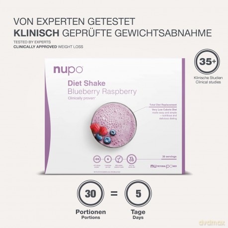Nupo - Diet Shake Blueberry Raspberry 30 Servings
