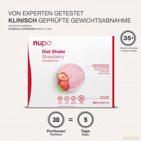 Nupo - Diet Shake Strawberry 30 Servings