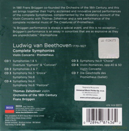 Beethoven Symphonies Collectors Edition) [7CD]