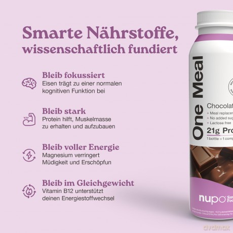 Nupo - One Meal +Prime Shake Chocolate Bliss 12 x 330 ml