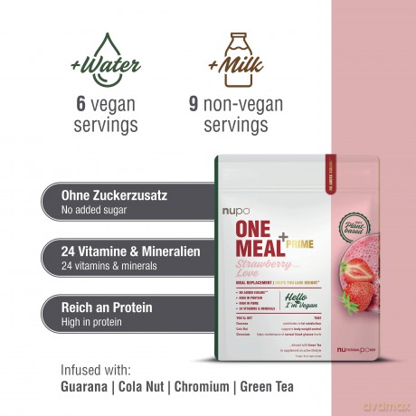 Nupo - One Meal +Prime Strawberry Love 360 g