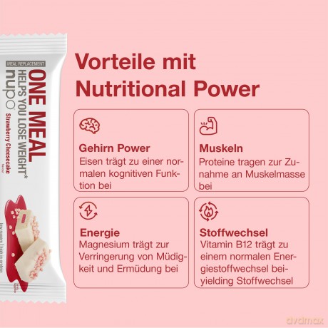 Nupo - One Meal Bar Strawberry Cheesecake 15 x 60 g