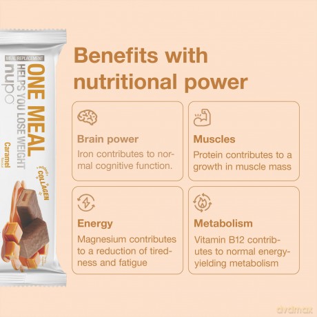 Nupo - One Meal Replacement Bar Caramel 15 x 60 g