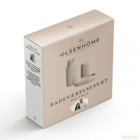 Olsen Home - Bathroom Set, 3 Parts - Light Warm Grey