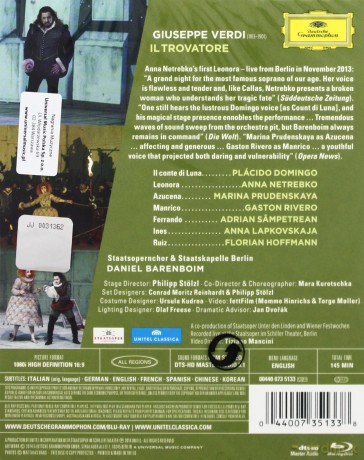 Anna Netrebko: Verdi Il Trovatore [BLU-RAY]