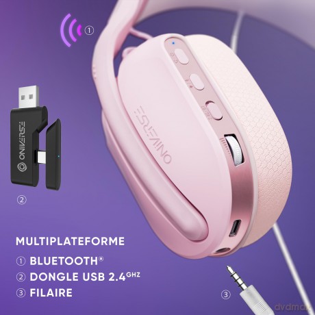 Oniverse Wireless Gaming Headset Polaris - Aurora Pink