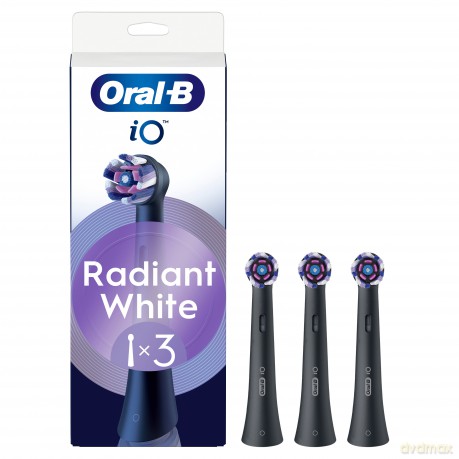 Oral B - iO Series Radiant White Replacement Brush Heads - Black - 3 count