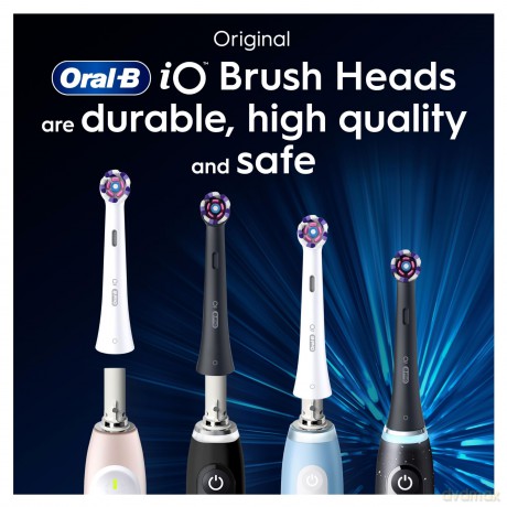 Oral B - iO Series Radiant White Replacement Brush Heads - Black - 3 count
