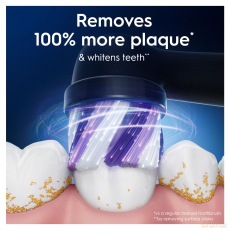 Oral B - iO Series Radiant White Replacement Brush Heads - Black - 3 count