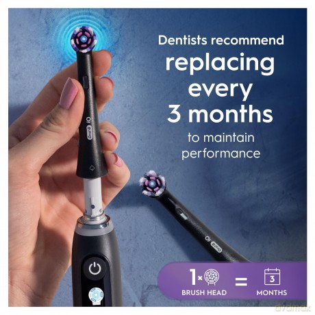 Oral B - iO Series Radiant White Replacement Brush Heads - Black - 3 count