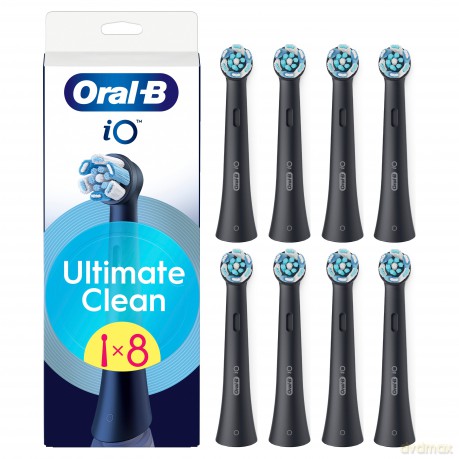 Oral B - iO Series Ultimate Clean Black Replacement Brush Heads - Black - 8 count