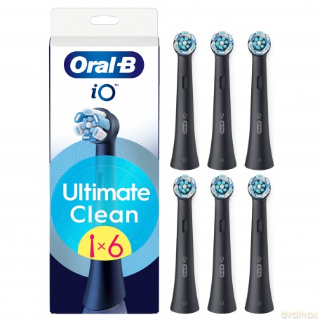 Oral B - iO Series Ultimate Clean Replacement Brush Heads - Black - 6 count