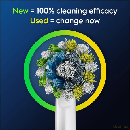 Oral B - Pro Cross Action Toothbrush Heads - White - 8 Counts