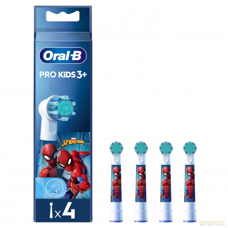 Oral B - Pro Kids Toothbrush Heads Featuring Spiderman - White - 4 count